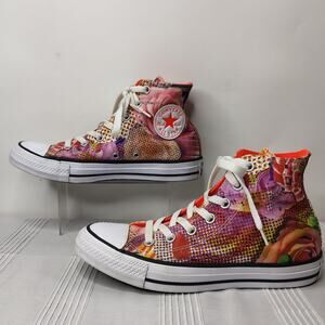 Converse All Star Chuck Taylor Digital Floral Hi Top Shoes Sneakers Women's 7